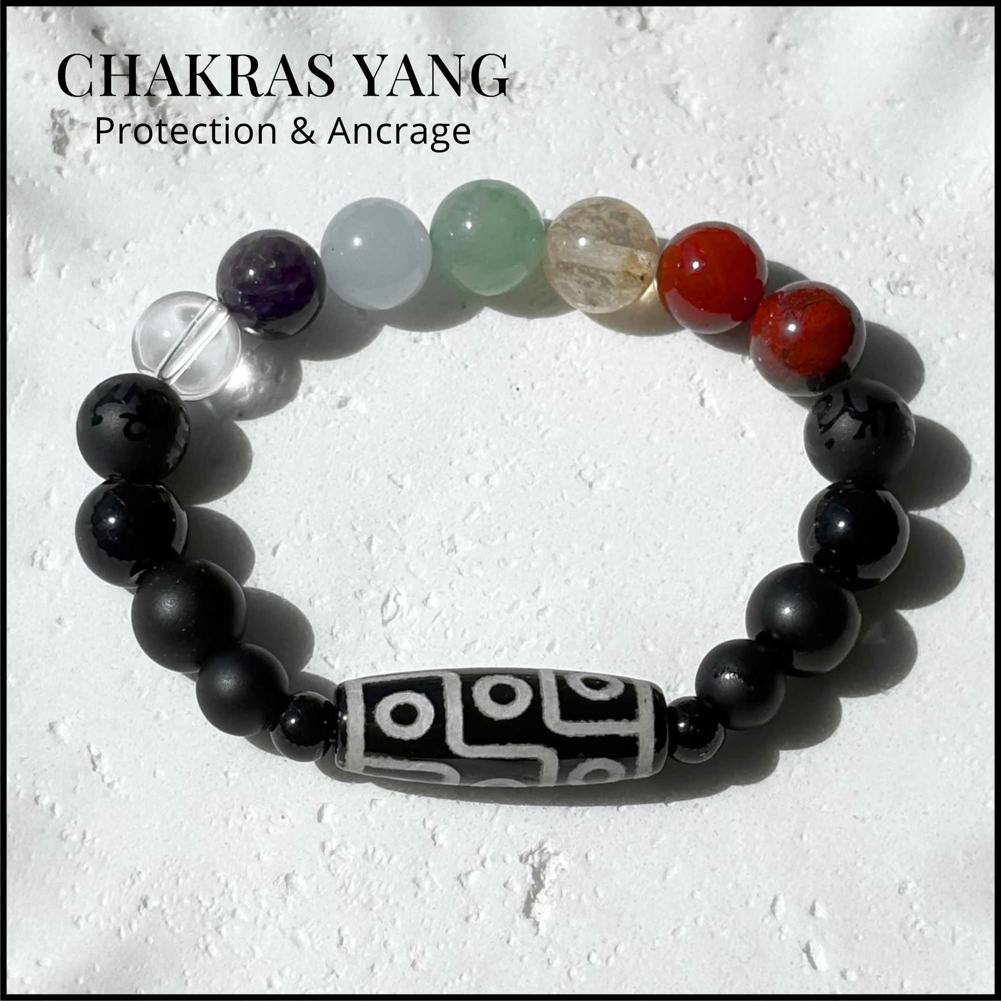 Bracelet Chakras Yang-Protection & Ancrage