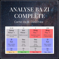 Carte de la destinée Ba Zi complète