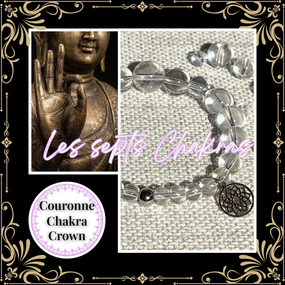 Bracelet Chakra Couronne — Sahasrara | Yoga Énergie
